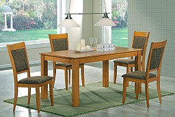 Jídelní stůl TIBOR stůl+ židle PETRA1+4 Olše světlá