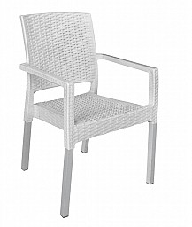 Luxusní židle v imitaci ratanu RATAN LUX  bílá