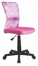 Kancelářská židle DINGO růžová květovaná