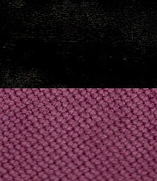 Rozkládací rovná čalouněná pohovka WENDYS s úložným prostorem černá Alova 04 / fialová Sun 66