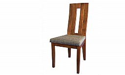 Jídelní židle NELA s čalouněným sedákem ořech látka  SH 21