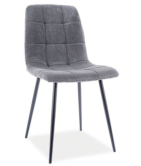 Jídelní židle ALIM nohy černé / látka fjord 15 šedá