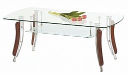 Konferenční stolek BIANCA  wenge / sklo / chrom