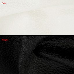 Zvýšená manželská postel BIBIANA 2 180x200 cm vč. roštu a ÚP ekokůže černá/bílá