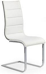Jídelní židle K104 Ekokůže bílá / chrom