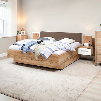 Postel CAMPUS 180cm - korpus + noční stolky NAKO