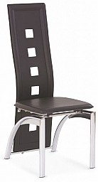 Jídelní židle K4 ekokůže černá / chrom