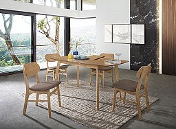 Jídelní set DENIS stůl + TARA židle 4ks dub světlý