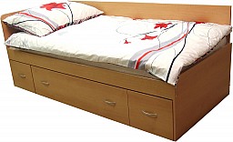 Dřevěná postel RANGO (S) 90x200 cm dub sonoma