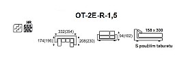 Sedací souprava MODUS OT-2E-R-1,5 