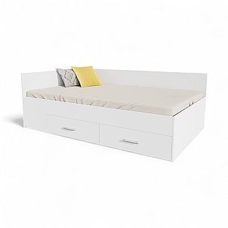 Postel RENATA (R) 140cm, s matrací, s roštem a s úložným prostorem