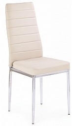 Jídelní židle K70C ekokůže béžová / chrom