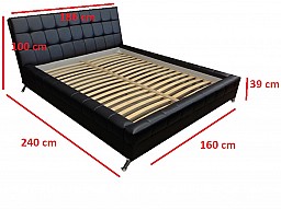 Moderně prošitá postel BONITA 160x200 cm 