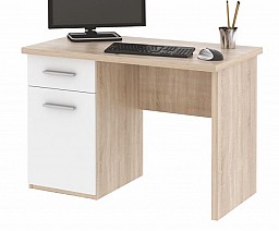 PC stůl OLAF dub sonoma/bílá