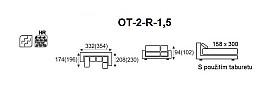 Sedací souprava MODUS OT-2-R-1,5 
