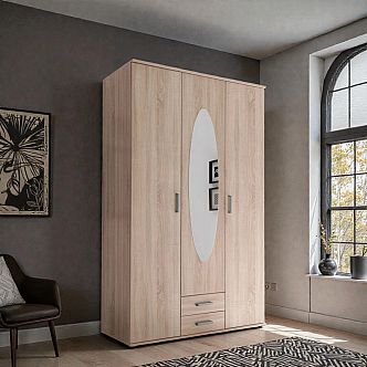 Skříň PAULÍNA 3D2Z šatní, 120cm