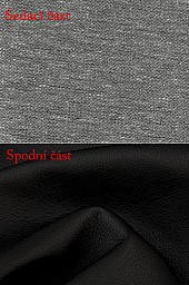 Gauč s úložným prostorem a rozkladem DOLCE  ekokůže černá / ecem gray - šedá