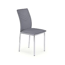 Jídelní židle K137 Ekokůže šedá / chrom (doprodej)