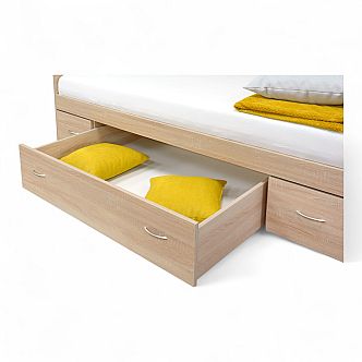 Postel RANGO (F) 90cm, s roštem a s úložným prostorem - lamino 18 mm