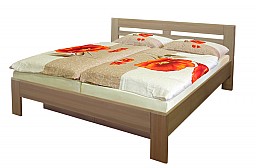 Masivní manželská postel EMILY 180 x 200 cm vč. roštu a ÚP švestka