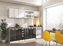 Kuchyně a kuchyňské linky | designové, perfektní  ZORBA kuch.linka 180cm (STARK)