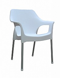 Plastová zahradní židle URBAN AL/PP Bílá