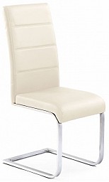 Jídelní židle K85 ekokůže krémová / chrom