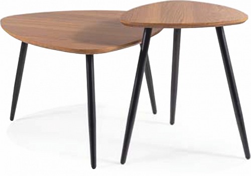 Konferenční stolek TINA  sada 2 ks dub artisan / černé nohy