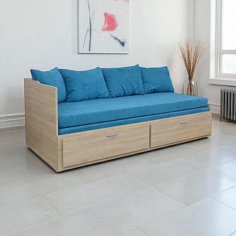 Postel MARKO (F) 90cm, s roštem a s úložným prostorem - lamino 18 mm