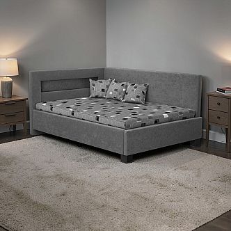 Postel MELISSA 140cm, s matrací, s roštem a s úložným prostorem
