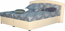 Čalouněná postel ELEN 7 170x200 cm vč. roštu, matrace a ÚP ET22 béžová / 376 modrý vzor