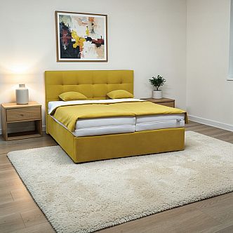 Postel HERALD GRANDE 180cm, s roštem a s úložným prostorem