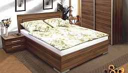 Manželská postel DANNY č.2 180x200 cm vč. roštu a ÚP švestka