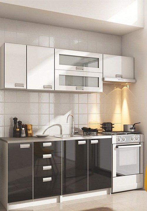 Kuchyně a kuchyňské linky | designové, perfektní  ZORBA kuch.linka 210cm (STARK)