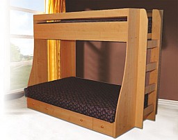 Patrová postel PAT 4 vč. roštu, matrace a ÚP Bříza