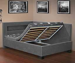 Rohová postel MELISSA 140x200 cm 
