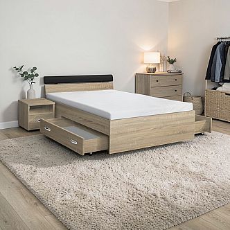 Postel MARI 120cm, s roštem a s úložným prostorem