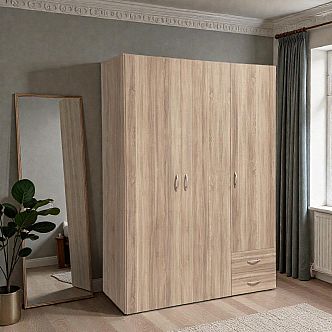 Skříň BASE 4D2Z šatní, 160cm 