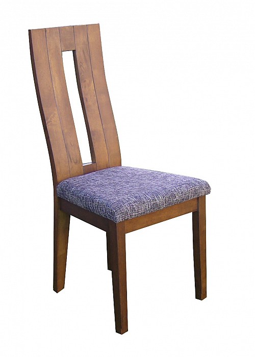 Masivní elegantní jídelní židle NELA s čalouněným sedákem ořech dark brow
