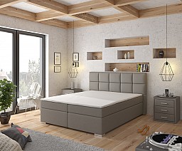 Čalouněná postel NEW YORK 160x200 cm cover 87 šedá