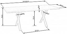Jídelní stůl APEX 160/90 rozkládací 