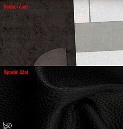 Čalouněná postel KAROLÍNA 7 170x200 cm vč. roštu, matrace a ÚP Ekokůže černá / Otawa 2A