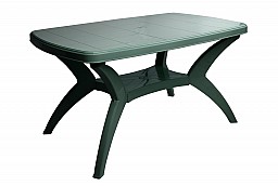 Velký zahradní plastový stůl MODELLO PP 73x75x140 Tmavě zelená