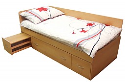Dřevěná postel RANGO (S) 90x200 cm 