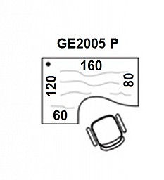 Stůl H-CE 2005 P ERGO 80/60P 
