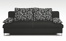 Moderní vzorová rozkládací pohovka INFINITY s úložným prostorem Mura černá
